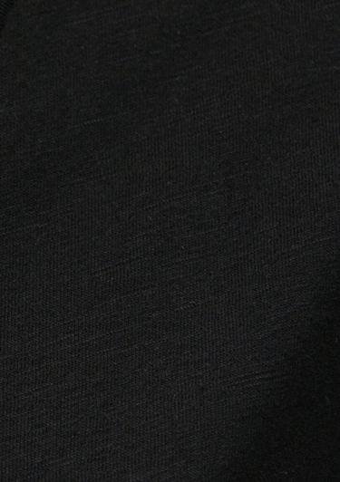  Mavi Cepli Siyah Basic Tişört Loose Fit / Bol Rahat Kesim 1600961-900