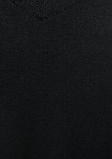  Mavi V Yaka Siyah Basic Tişört Regular Fit / Normal Kesim 167714-900