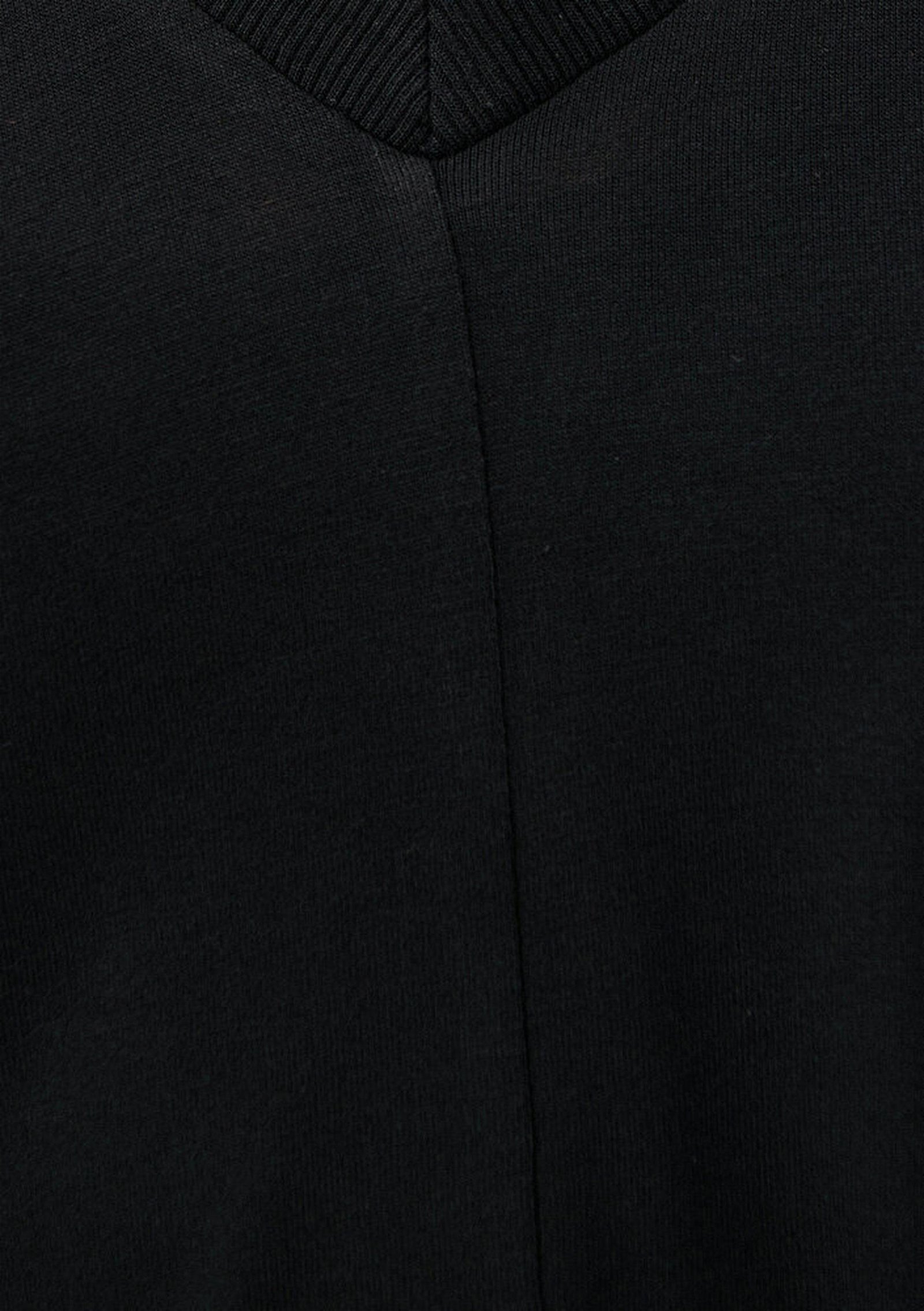 Mavi V Yaka Siyah Basic Tişört Loose Fit / Bol Rahat Kesim 166449-900