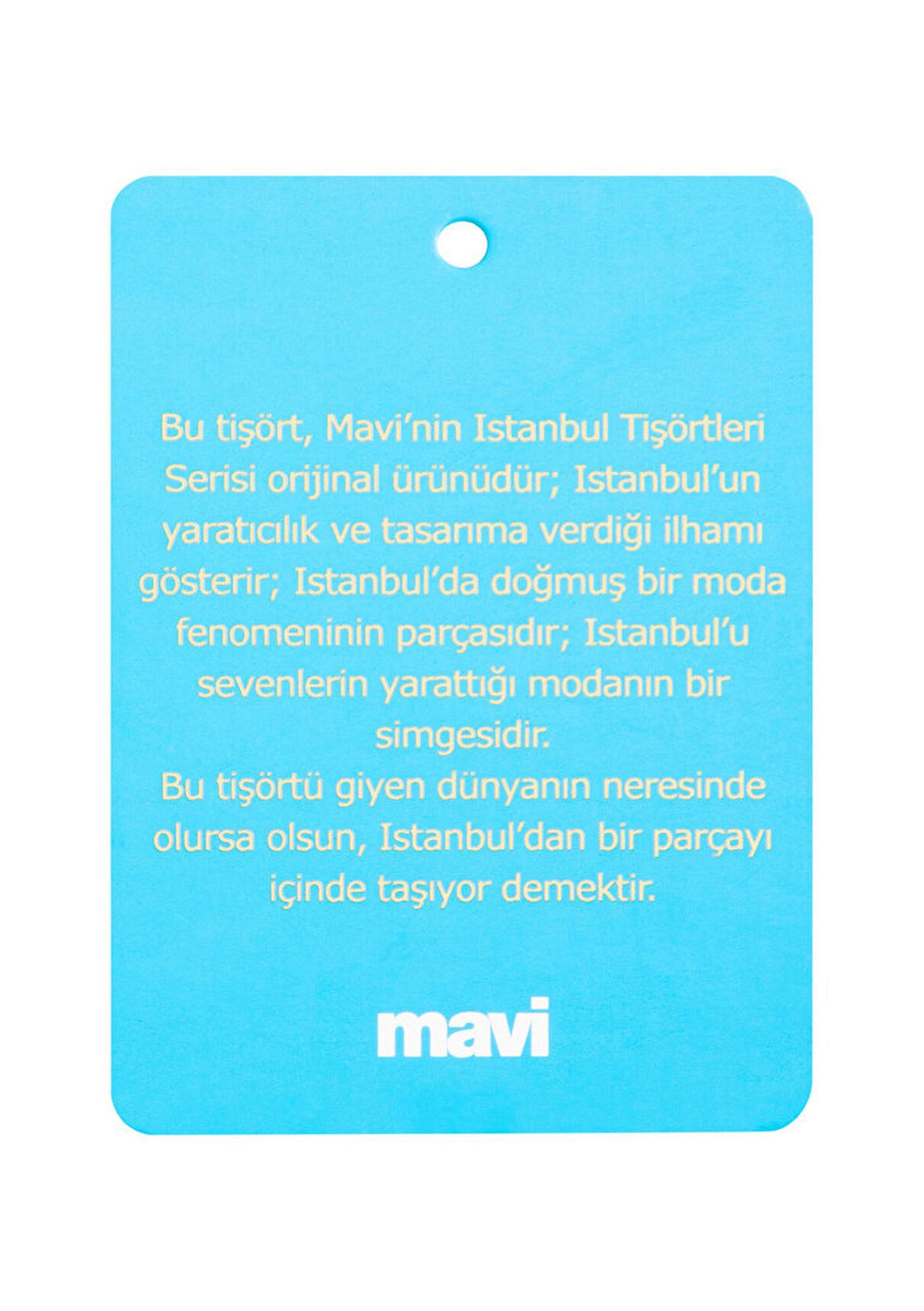 Mavi Kedi Baskılı İstanbul Tişört Regular Fit / Normal Kesim 1610225-620