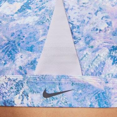  Nike Dri-Fit Swoosh Wrap All Over Print Kadın Gri Bra