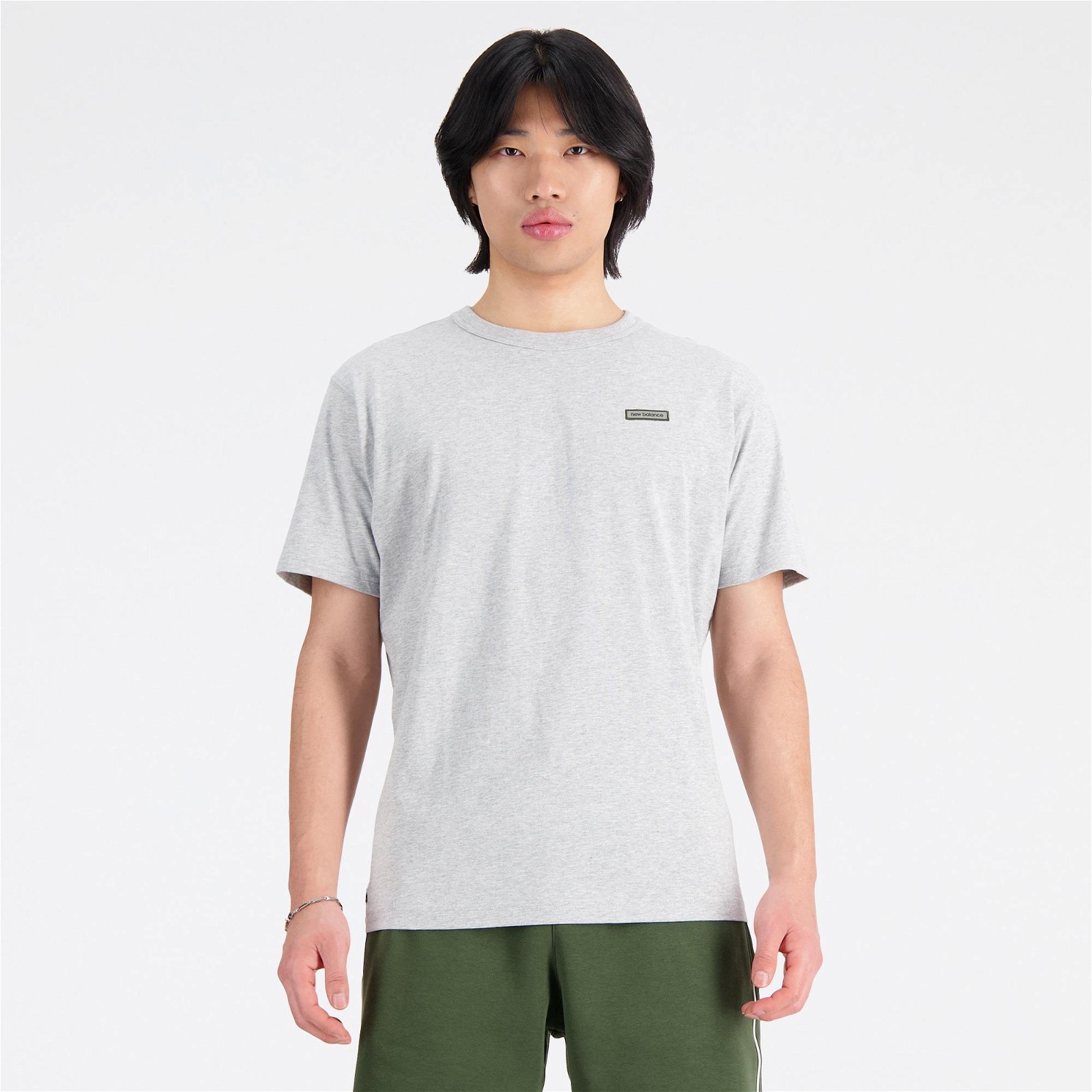 New Balance Essentials Winter Unisex Gri T-Shirt