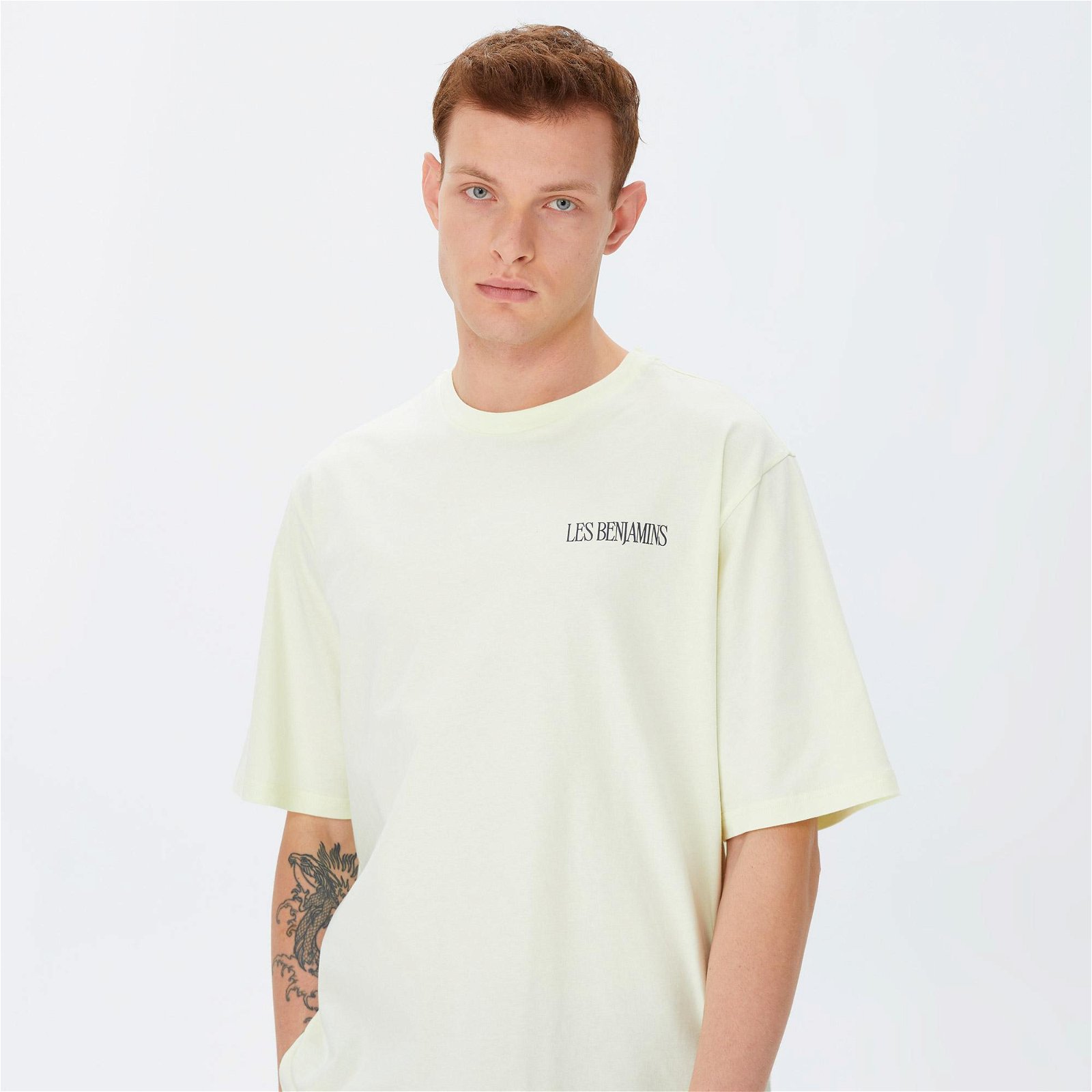 Les Benjamins 002 Unisex Yeşil Oversized T-Shirt