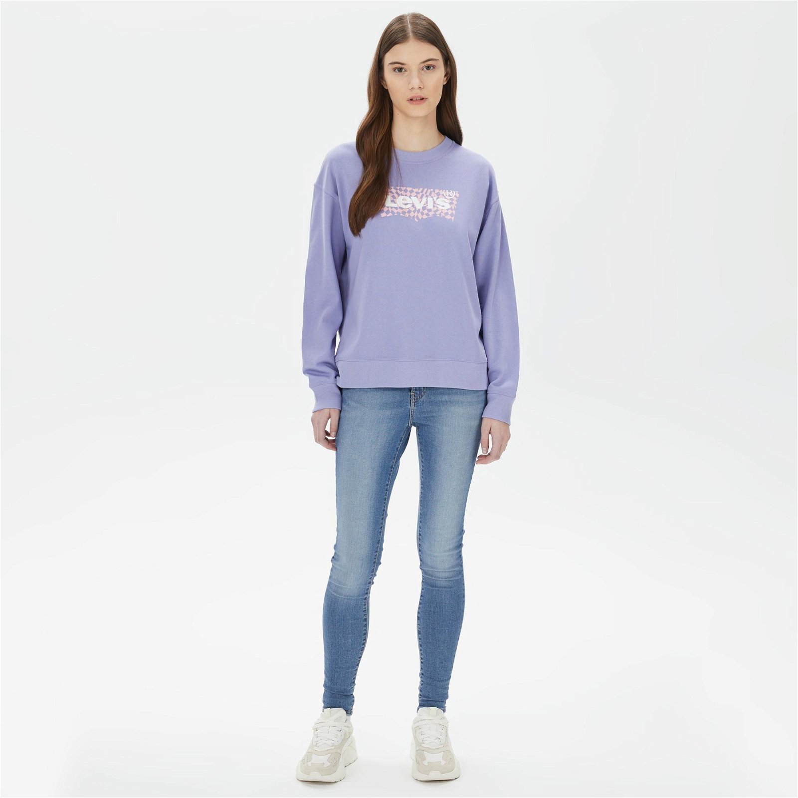 Levi's Graphic Standard Crew Kadın Mavi Sweatshirt
