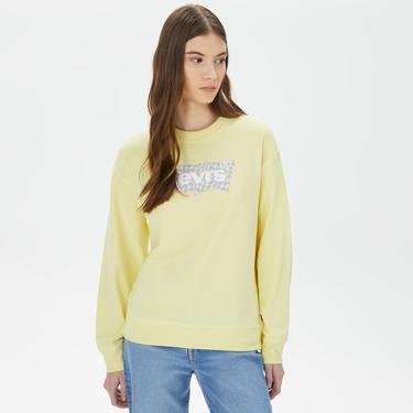  Levi's Graphic Standard Crew Kadın Sarı Sweatshirt