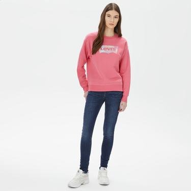  Levi's Graphic Standard Crew Kadın Pembe Sweatshirt