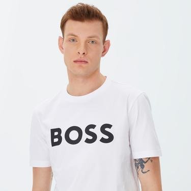  Boss Tiburt Erkek Beyaz T-Shirt