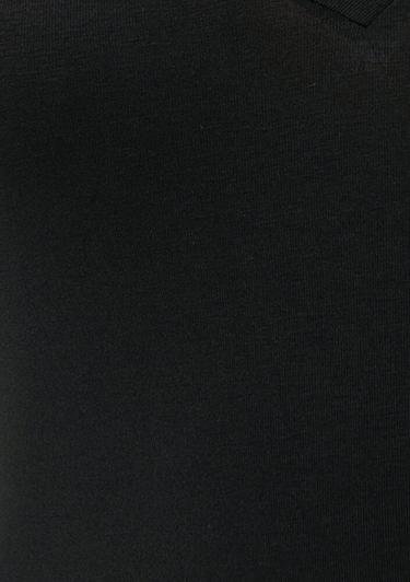  Mavi V Yaka Siyah Basic Tişört Fitted / Vücuda Oturan Kesim 162769-900