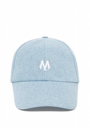  Mavi M Logo Baskılı Indigo Şapka 0910830-83055