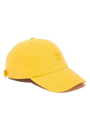  Mavi Mühür Logo Baskılı Sarı Şapka 092225-71350
