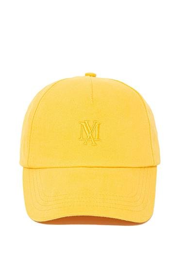  Mavi Mühür Logo Baskılı Sarı Şapka 092225-71350