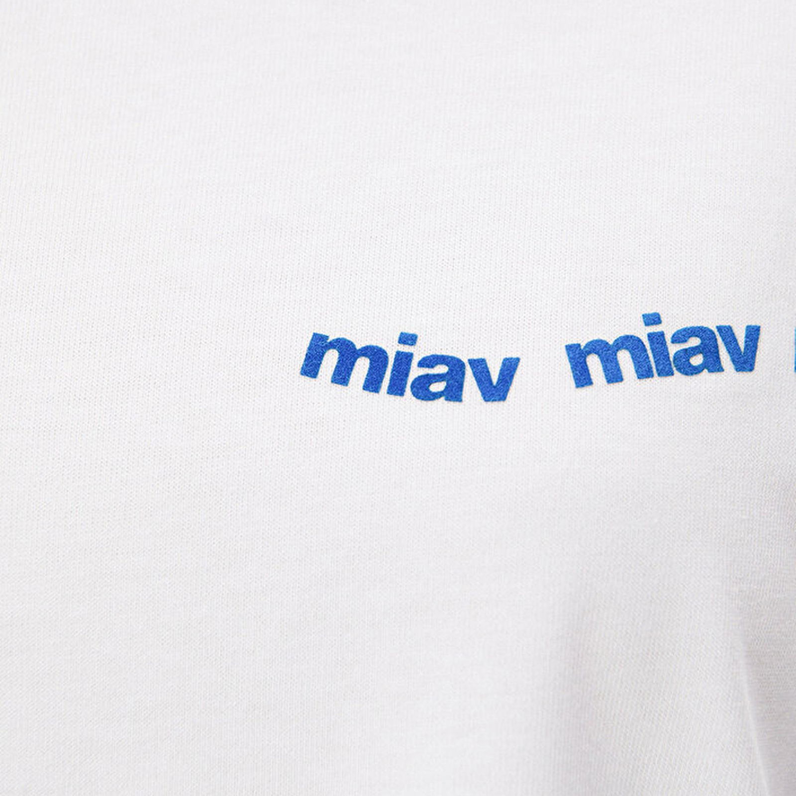 Mavi Miav Baskılı Beyaz Crop Tişört Oversize / Geniş Kesim 1611792-620