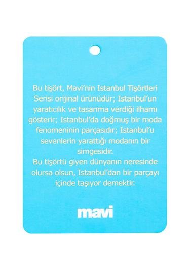  Mavi İstanbul Baskılı Beyaz Tişört Regular Fit / Normal Kesim 1612109-620