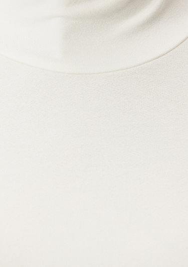  Mavi Uzun Kollu Beyaz Crop Tişört Fitted / Vücuda Oturan Kesim 1611376-70057