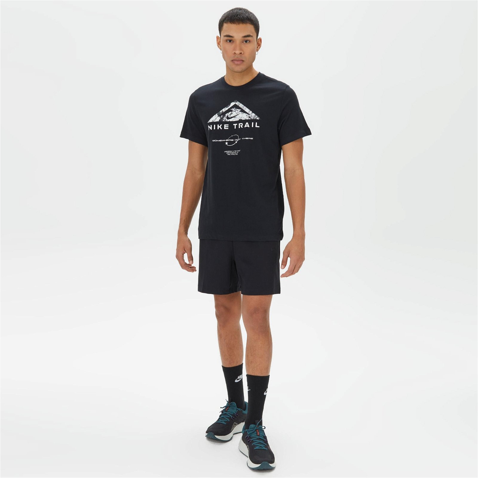 Nike Dri-Fit Run Trail Erkek Siyah T-Shirt