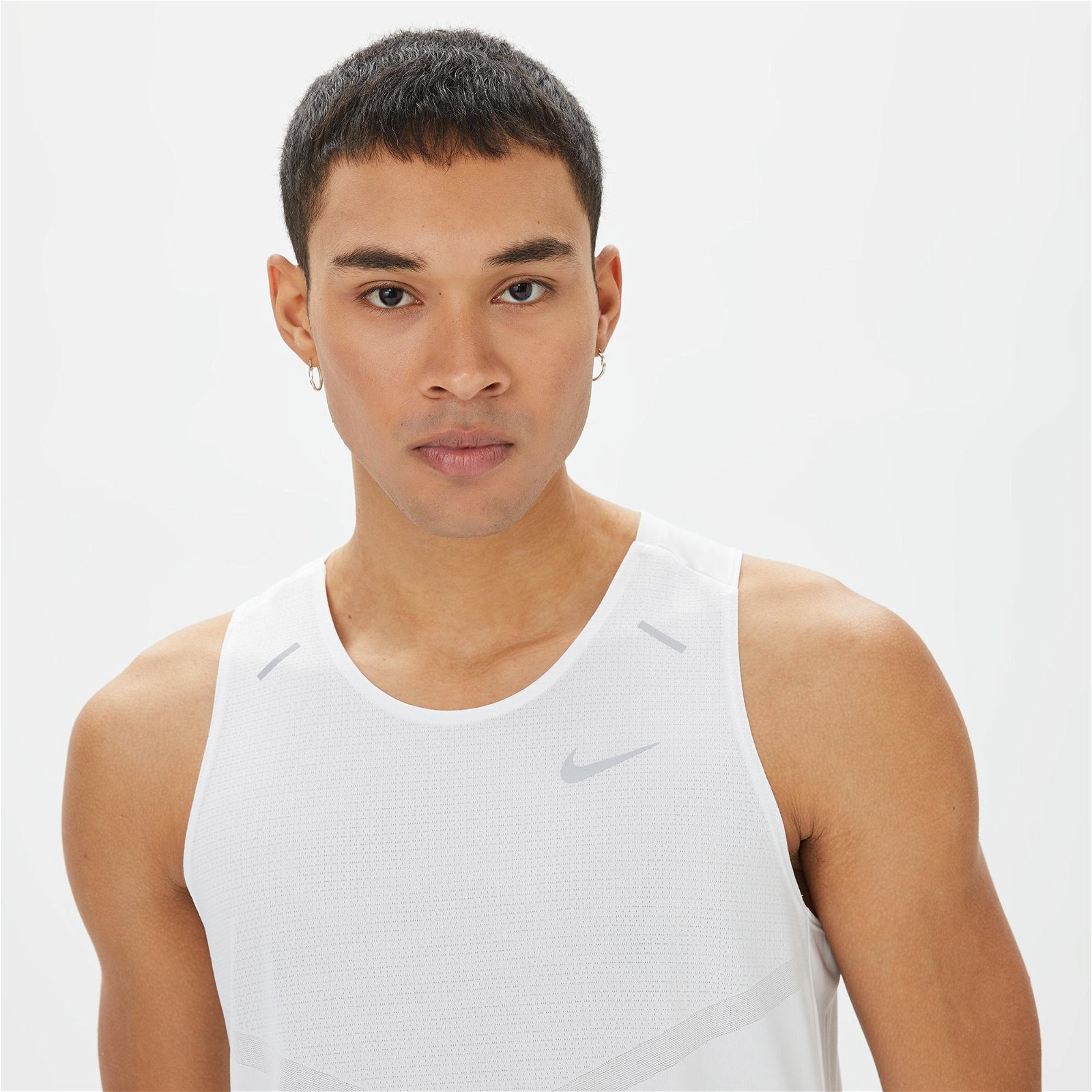 Nike Dri-FIT Rise 365 Tank Erkek Beyaz Kolsuz T-Shirt