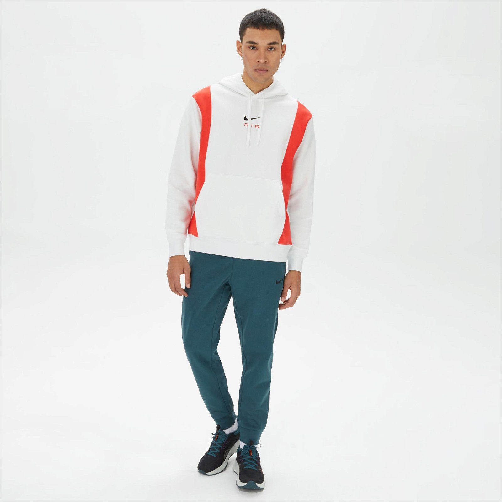Nike Sportswear Swoosh Air Pullover Hoody Fleece Erkek Beyaz Sweatshirt