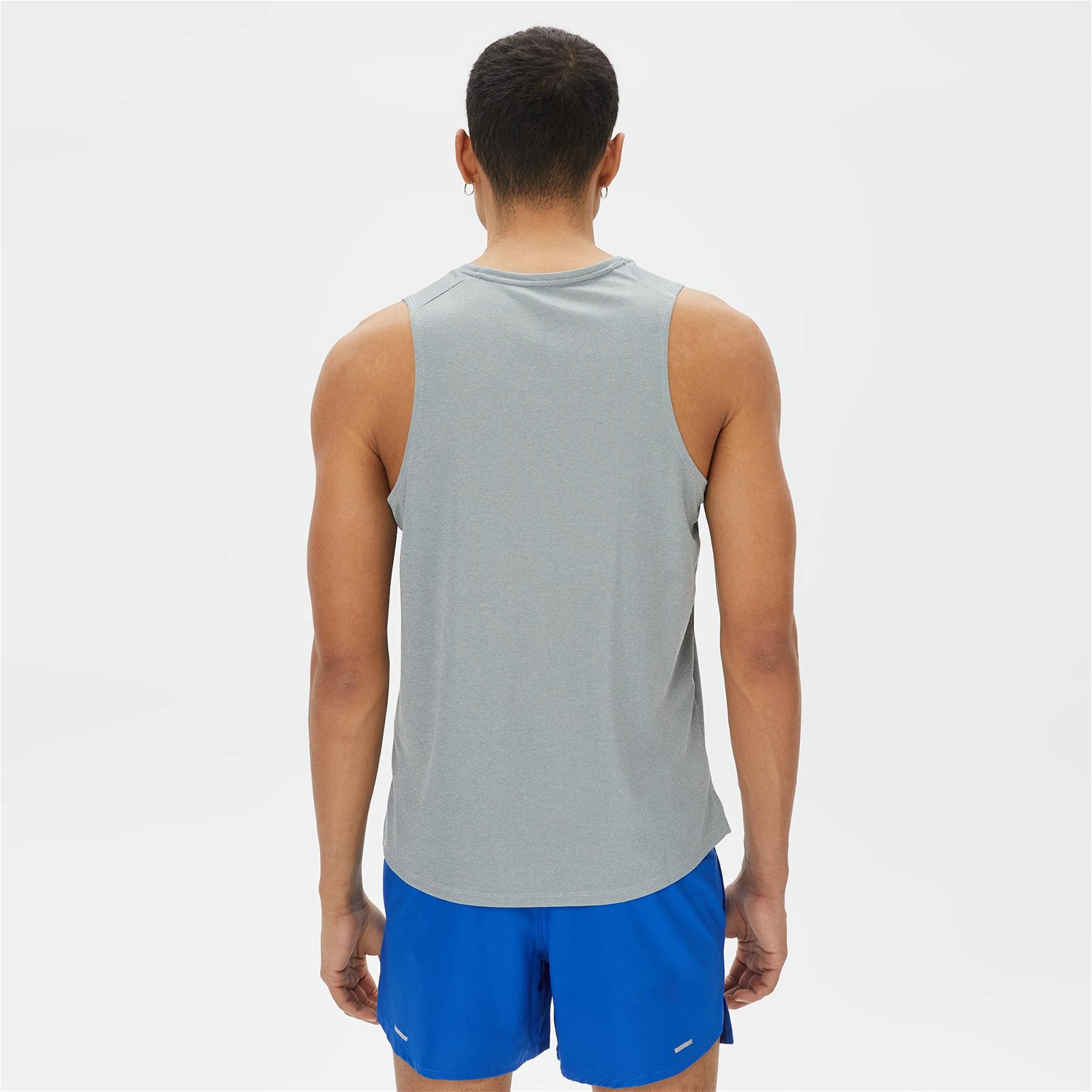 Nike Dri-FIT Miler Tank Erkek Gri Kolsuz T-Shirt