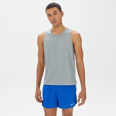  Nike Dri-FIT Miler Tank Erkek Gri Kolsuz T-Shirt