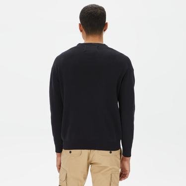 Calvin Klein Jeans Vertical Institutional Erkek Siyah Sweatshirt