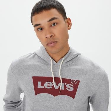  Levi's Graphic Pullover Erkek Gri Sweatshirt