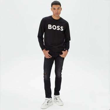  Boss Soleri Erkek Siyah Sweatshirt