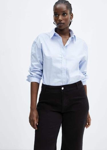  Mango Kadın Catherin Yüksek Belli Culotte Jean Pantolon Siyah Denim