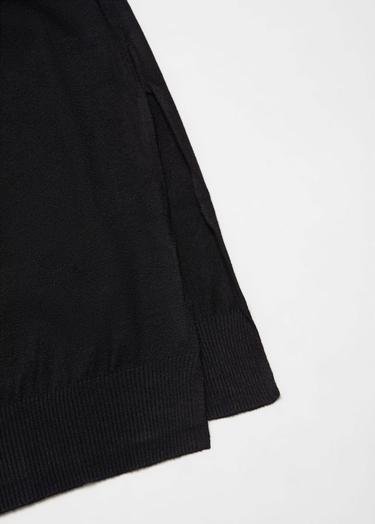  Mango Kadın Yuvarlak Yakalı Triko Elbise Siyah