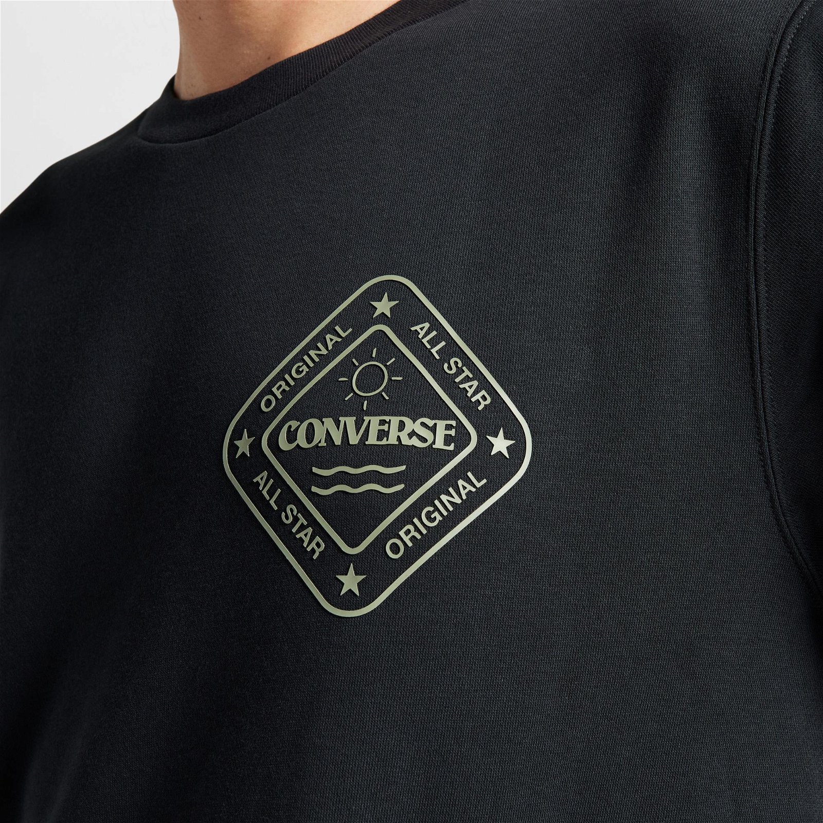 Converse All Star Winter Art Crew Erkek Siyah Sweatshirt