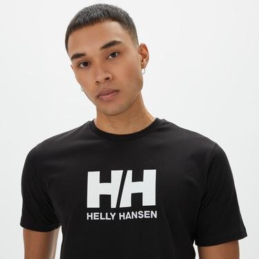  Helly Hansen Logo Erkek Siyah T-Shirt
