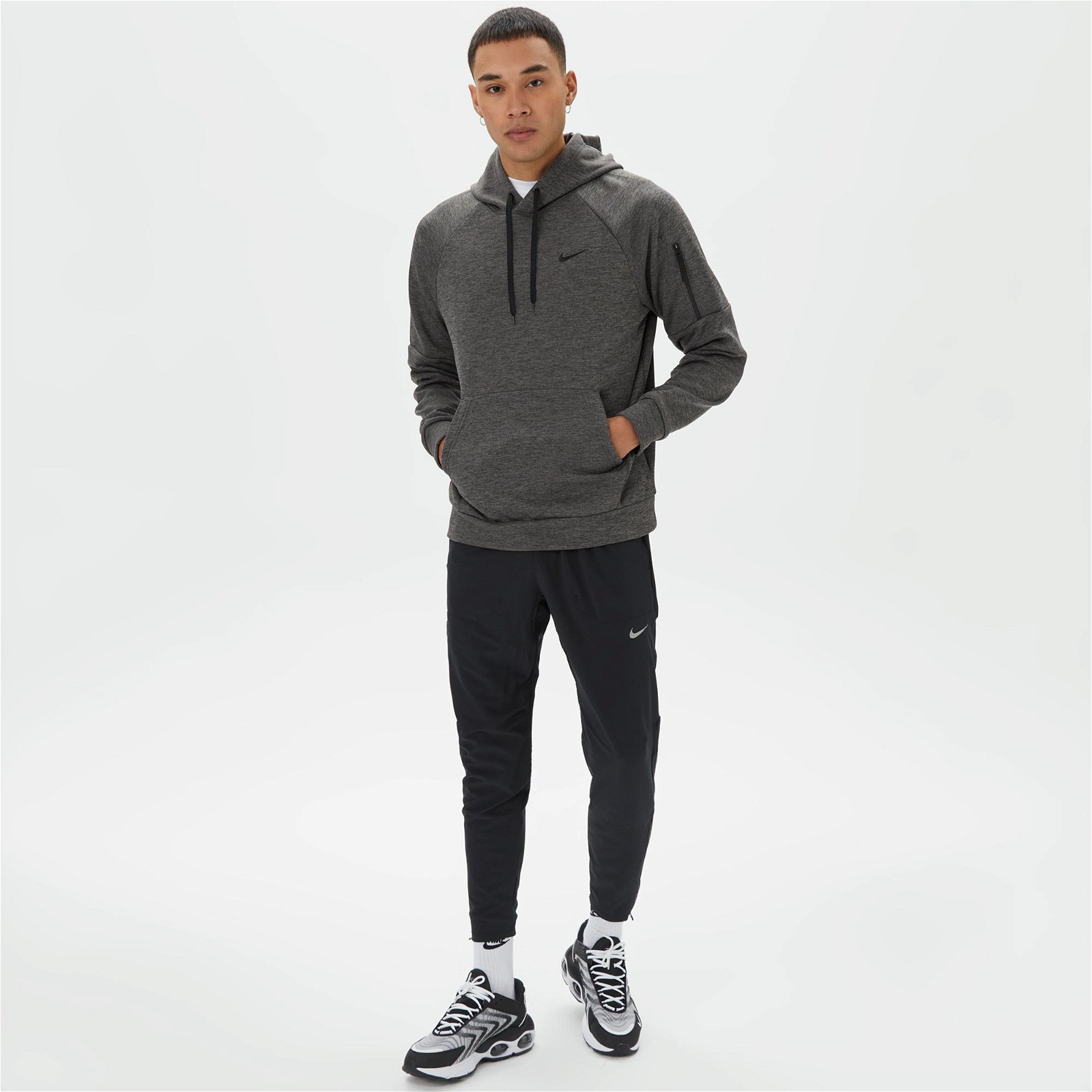 Nike Therma Erkek Gri Sweatshirt