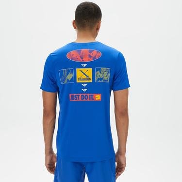  Nike Dri-FIT Cross Erkek Mavi T-Shirt
