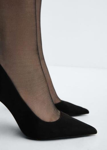  Mango Kadın Asimetrik Topuklu Ayakkabı Siyah