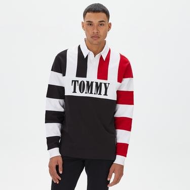  Tommy Jeans Remastered Rugby Unisex Siyah Polo