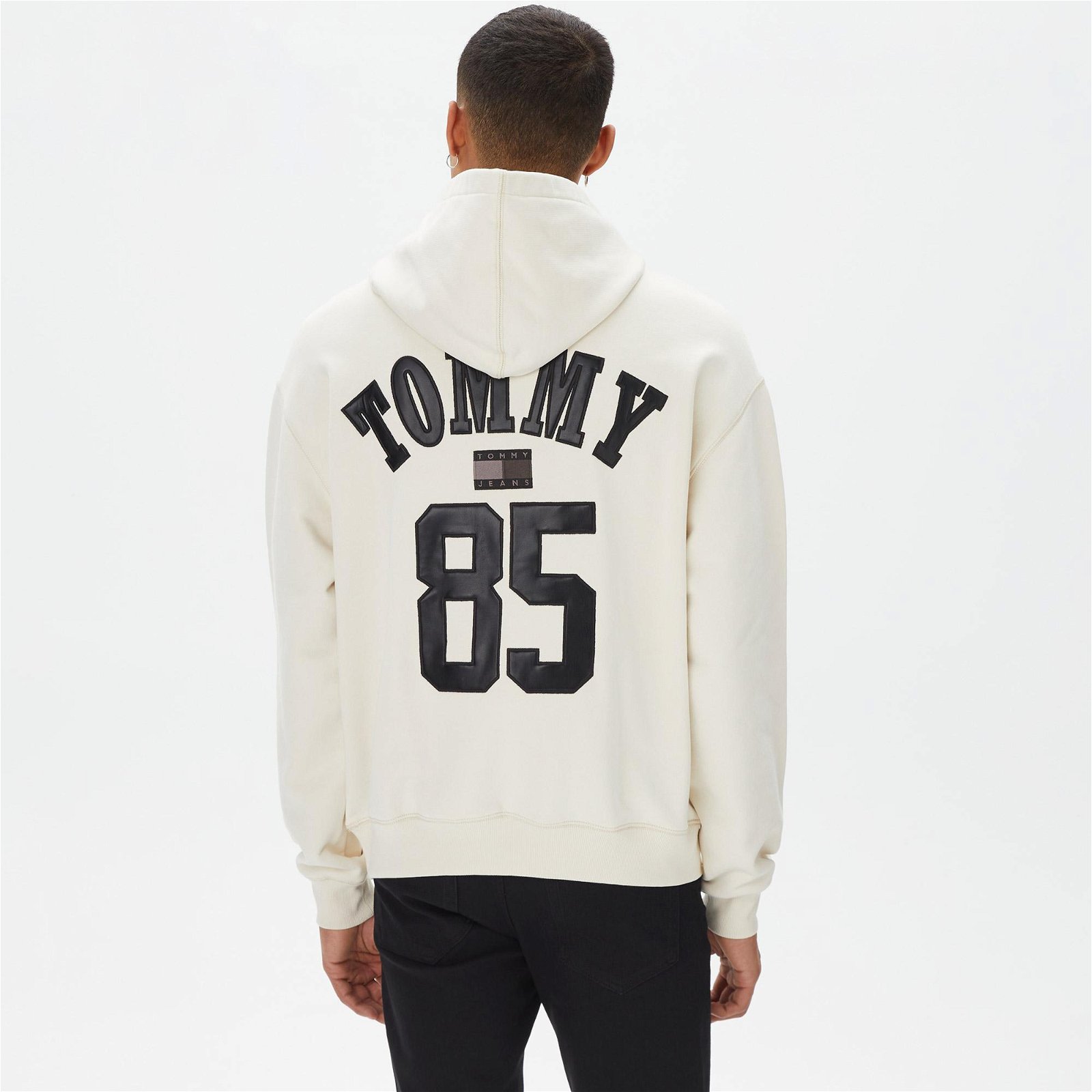 Tommy Jeans Remastered 985 Hoodie Unisex Beyaz Sweatshirt