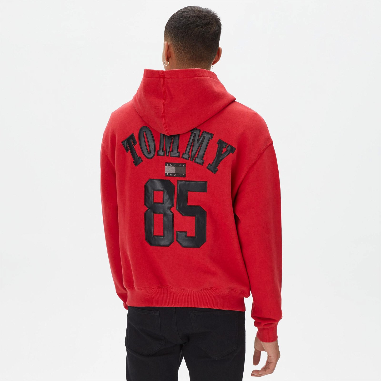 Tommy Jeans Remastered 985 Hoodie Unisex Kırmızı Sweatshirt