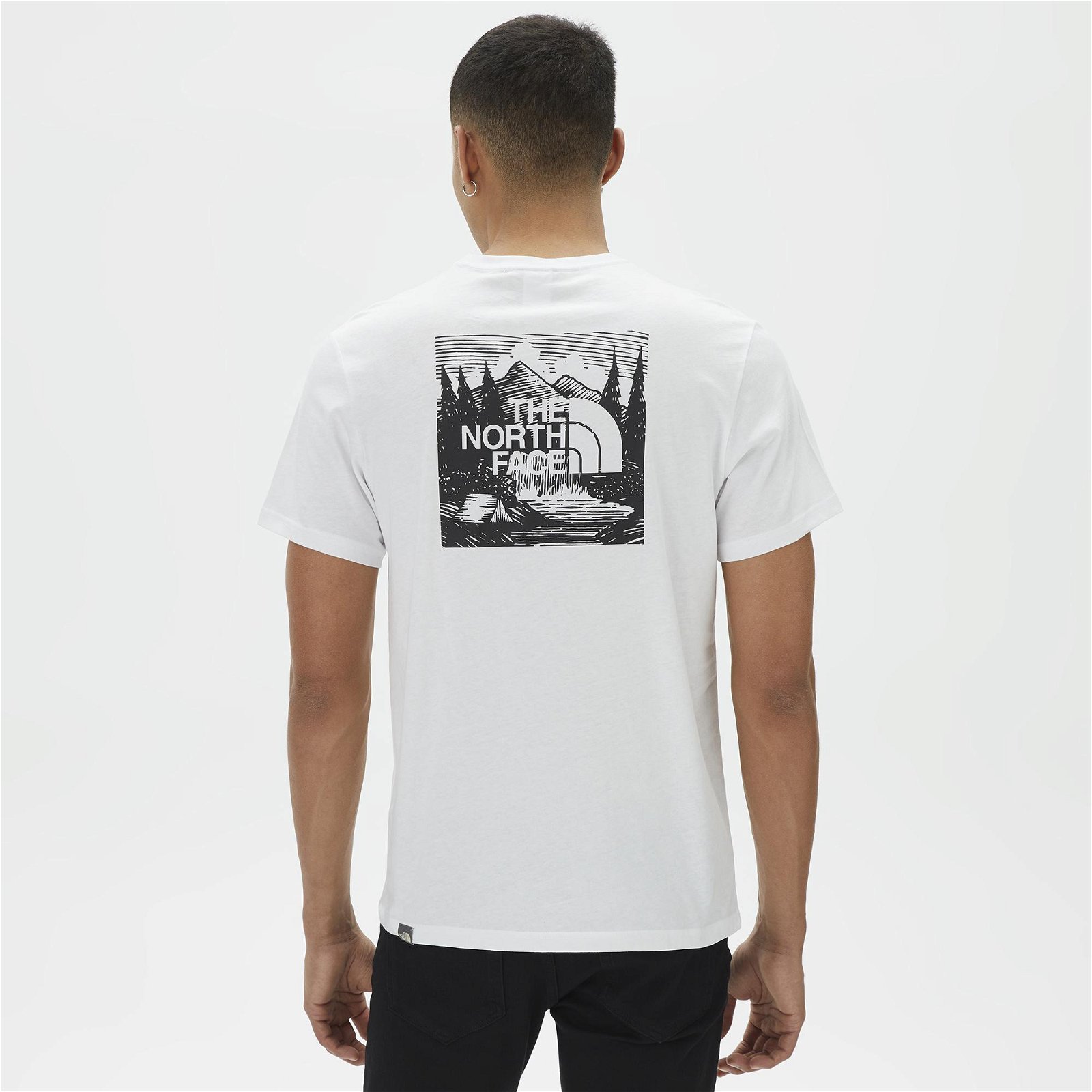 The North Face Kısa Kollu Redbox Celebration Erkek Beyaz T-Shirt