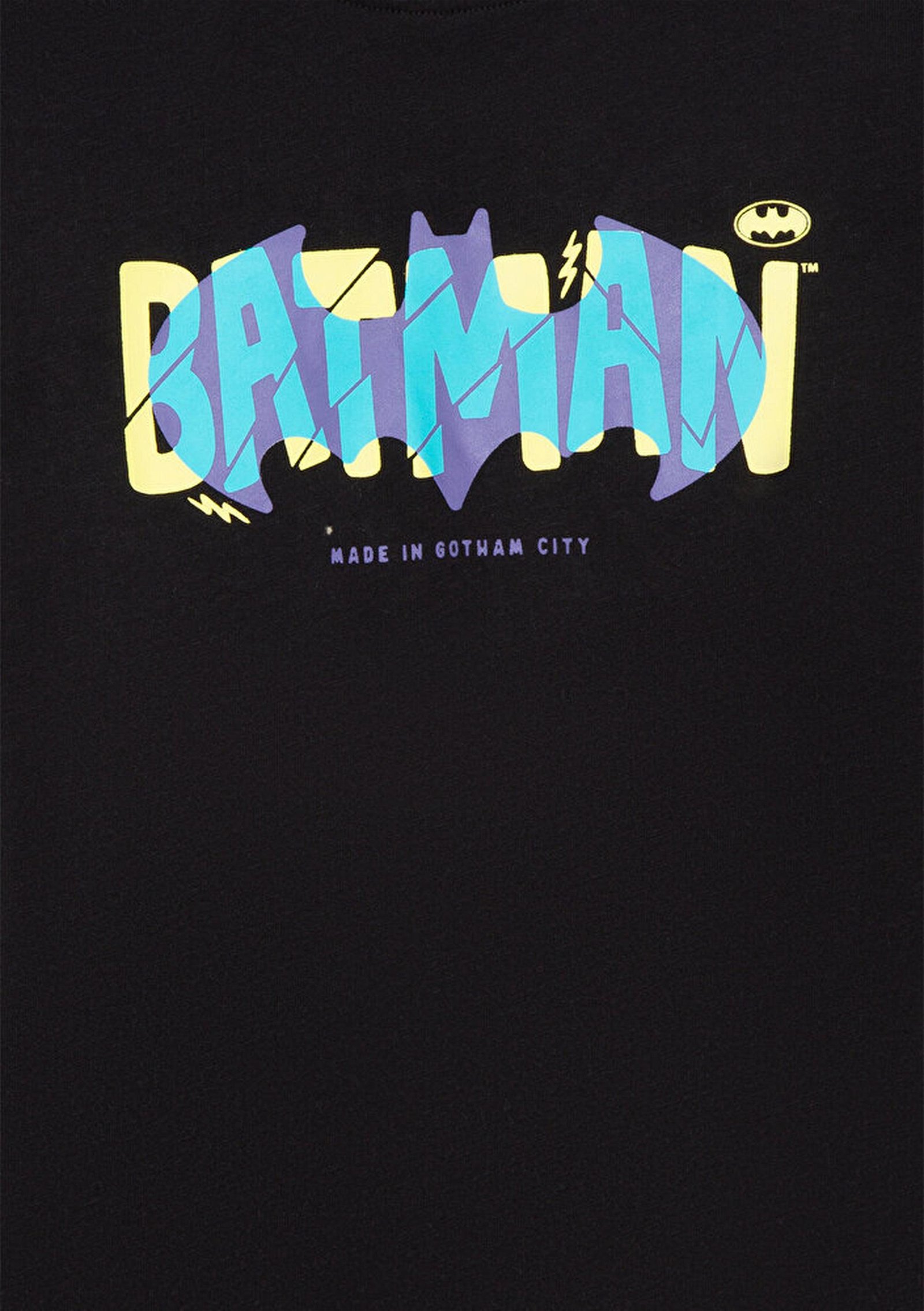 Mavi Batman Baskılı Siyah Tişört Regular Fit / Normal Kesim 6610158-900