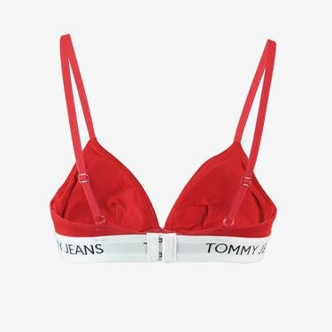  Tommy Jeans Padded Triangle Kadın Kırmızı Bra