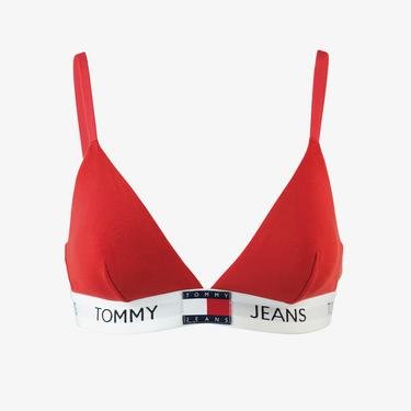  Tommy Jeans Padded Triangle Kadın Kırmızı Bra