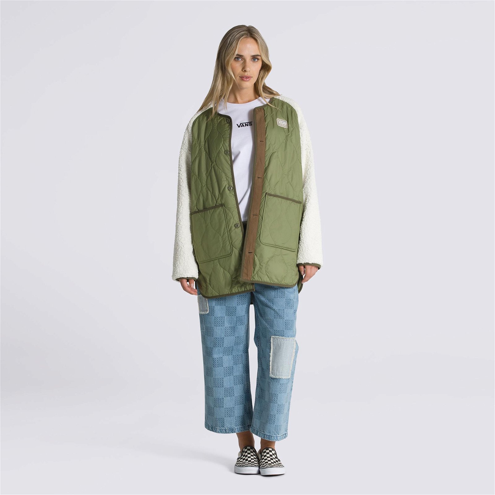 Vans Peake Quilted Kadın Yeşil Ceket