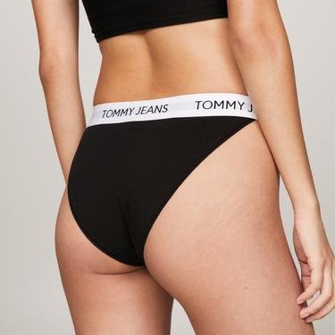  Tommy Jeans Tanga Kadın Siyah Külot