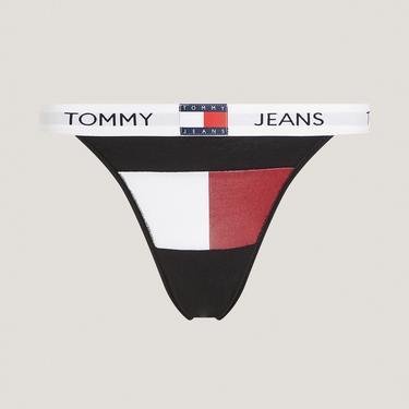  Tommy Jeans Tanga Kadın Siyah Külot