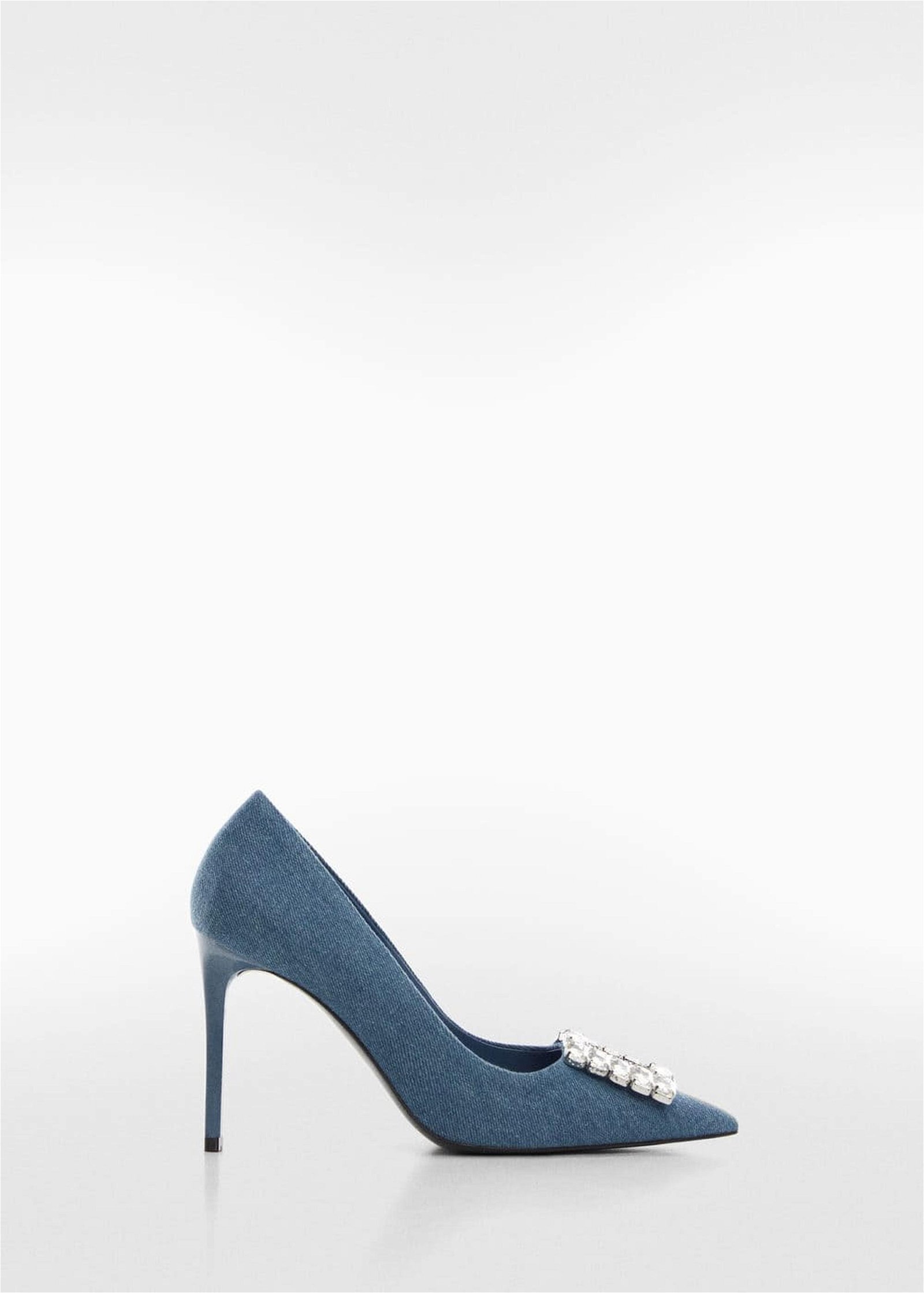Mango Kadın Taşlı Denim Ayakkabı Donuk Mavi