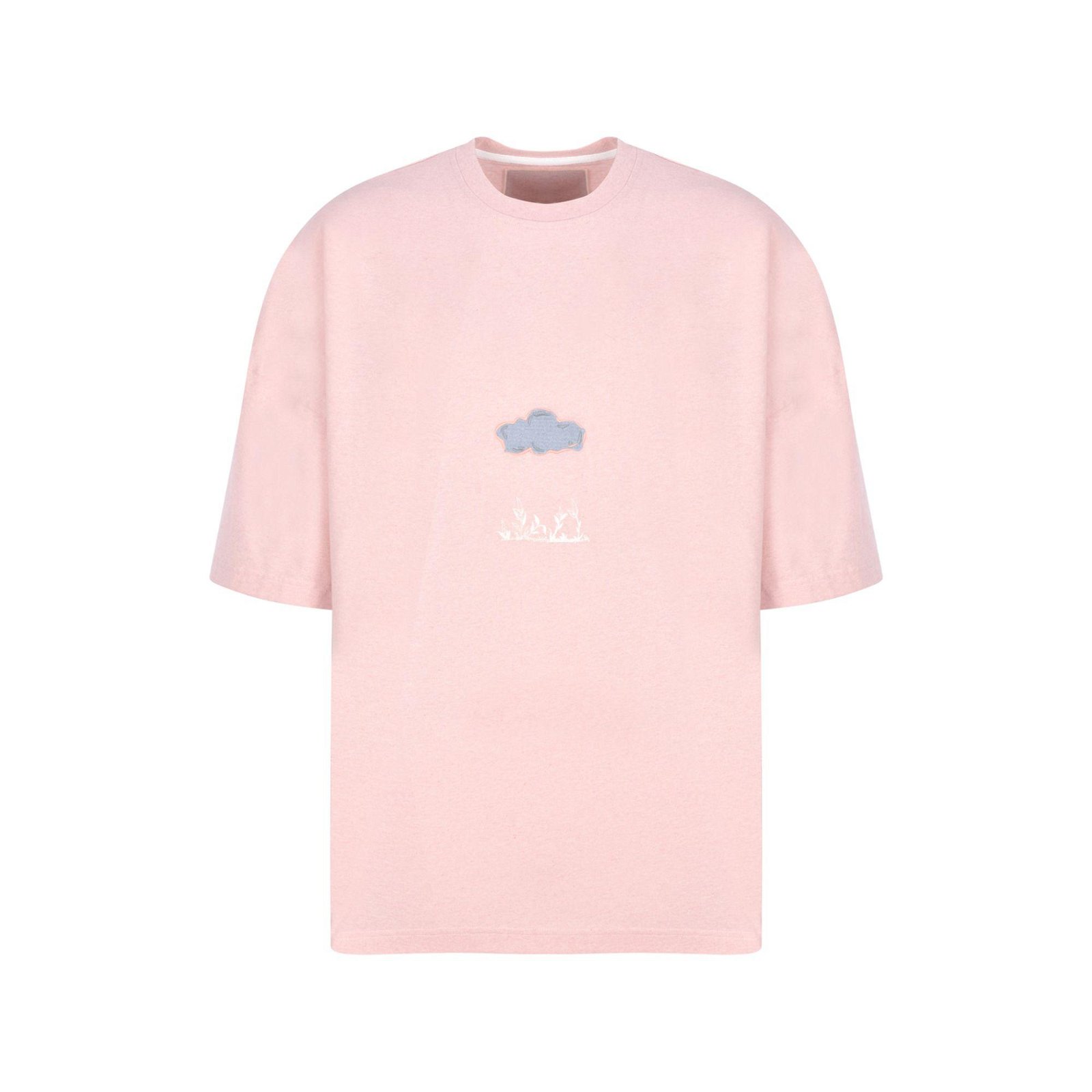 Nasaqu Unisex Yağmur Bulutu Oversize Pudra T-Shirt
