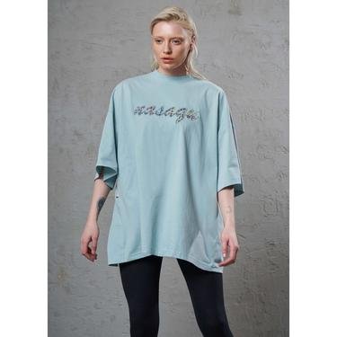  Nasaqu Kadın Zini Süper Oversize Sırtı Yırtmaçlı Aero Mint T-Shirt