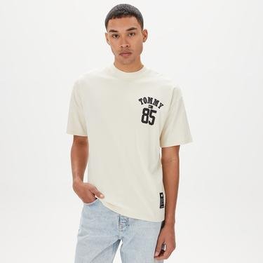  Tommy Jeans Remastered 985 Unisex Beyaz T-Shirt