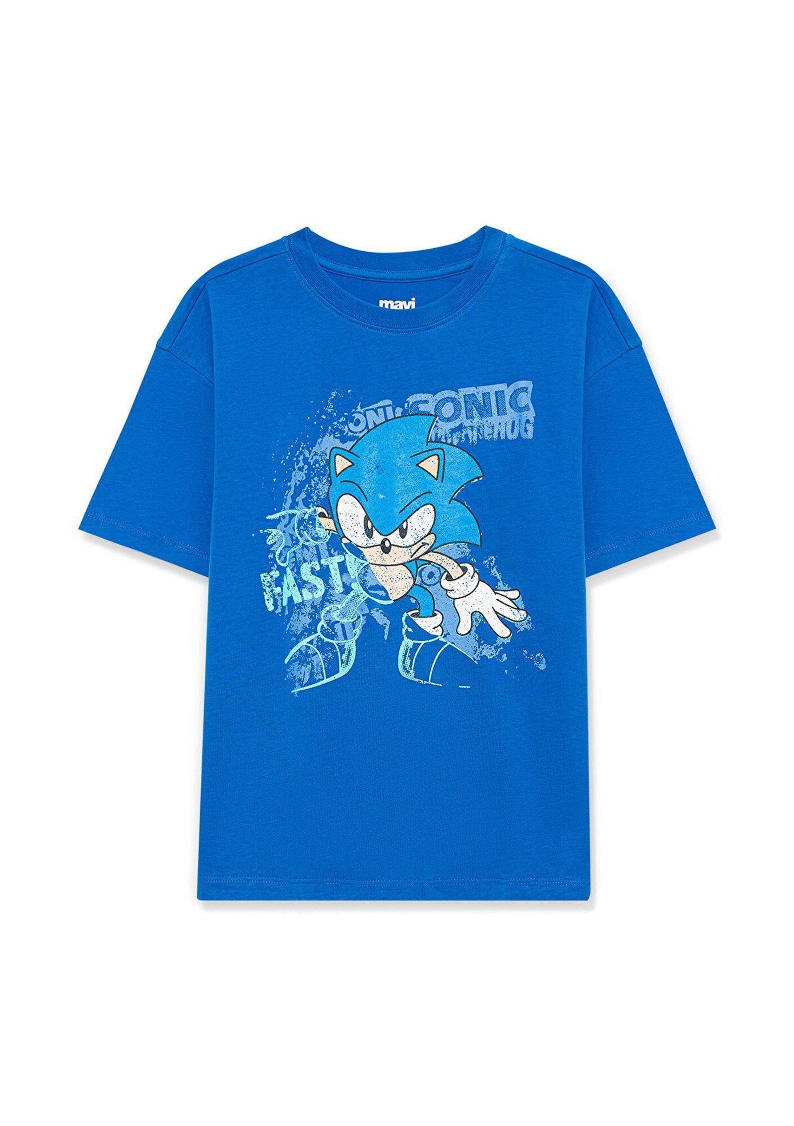 Mavi Sonic Baskılı Mavi Tişört Regular Fit / Normal Kesim 6610159-70913