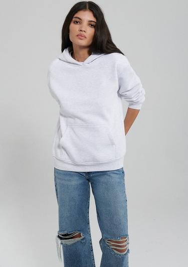  Mavi Kapüşonlu Gri Basic Sweatshirt 167299-85438