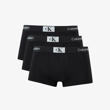  Calvin Klein 3'lü Love Rise Trunk Erkek Siyah Boxer